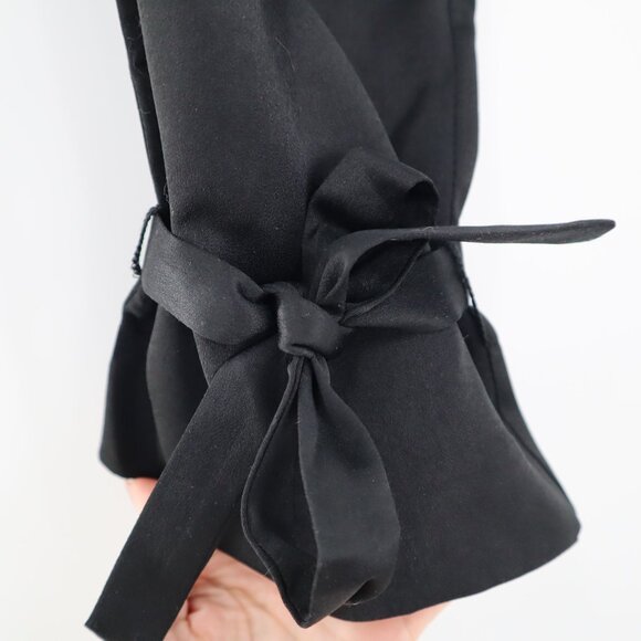 Beige Botany Ankle Tie Trousers Women S Black Classic Career Slouchy Work NWT - Picture 2 of 13